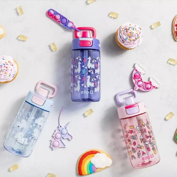 Ello Colby Pop! 14oz Tritan Kids Water Bottle with Fidget Toy, 3-Pack - Picture 4 of 4